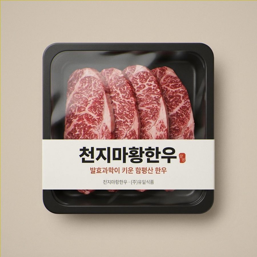 천지마황한우 정육 팩